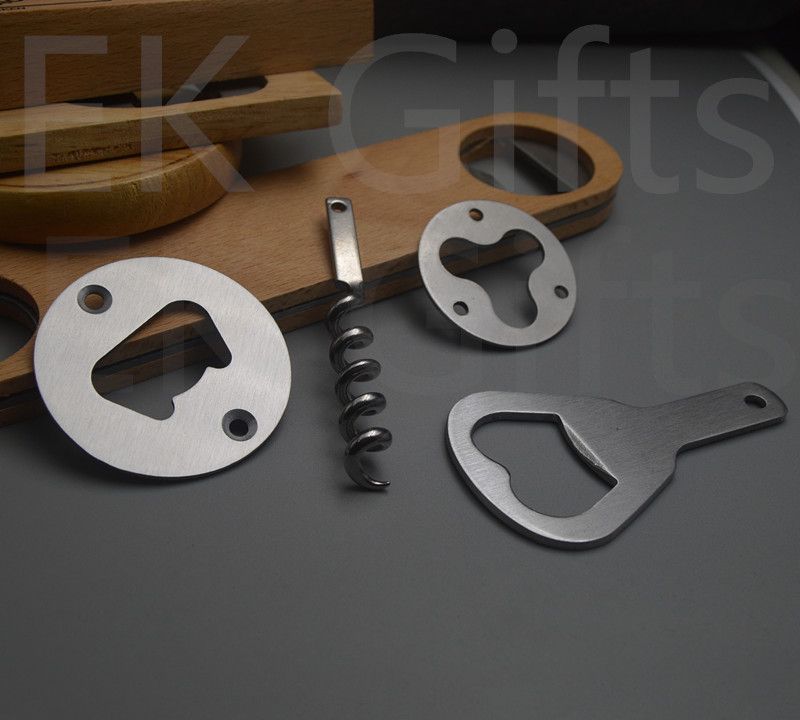 2021 Stainless Steel Bottle Opener Part With Countersunk Holes Round Or