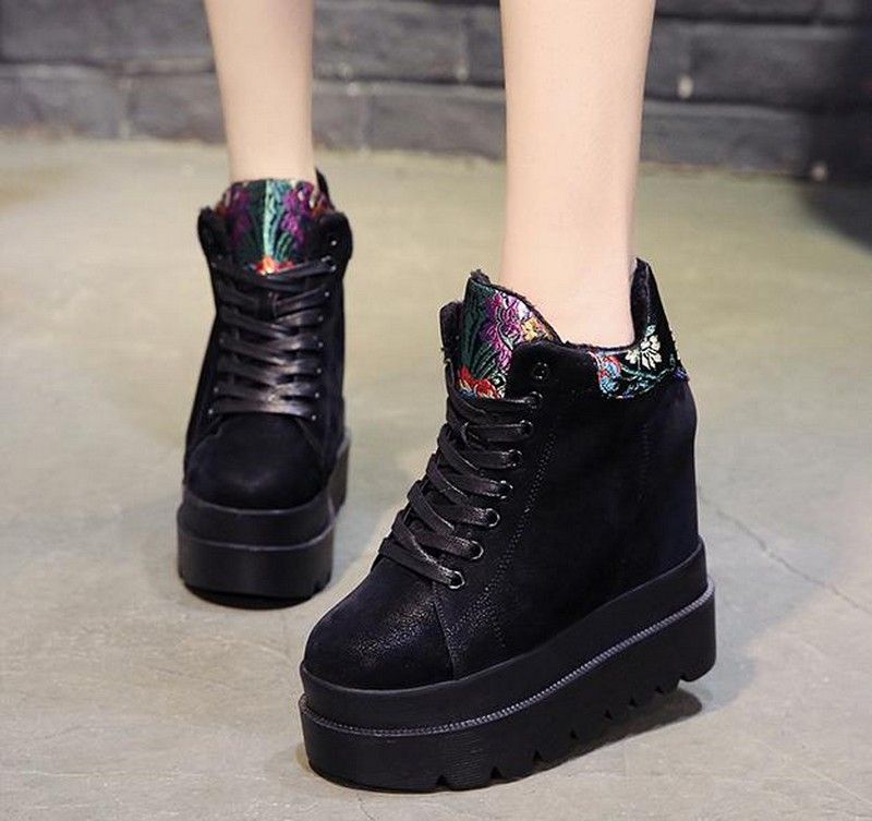 high heel platform sneakers