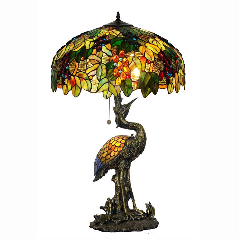 Stained Glass Bird Tiffanylamp Tall Desk Table Lamp Light Art Decor Stained Glass Bird Tiffanylamp Tall Desk Table Lamp Light Art Decor Living Room Office Bar Counter Hotel Cafe Decorative