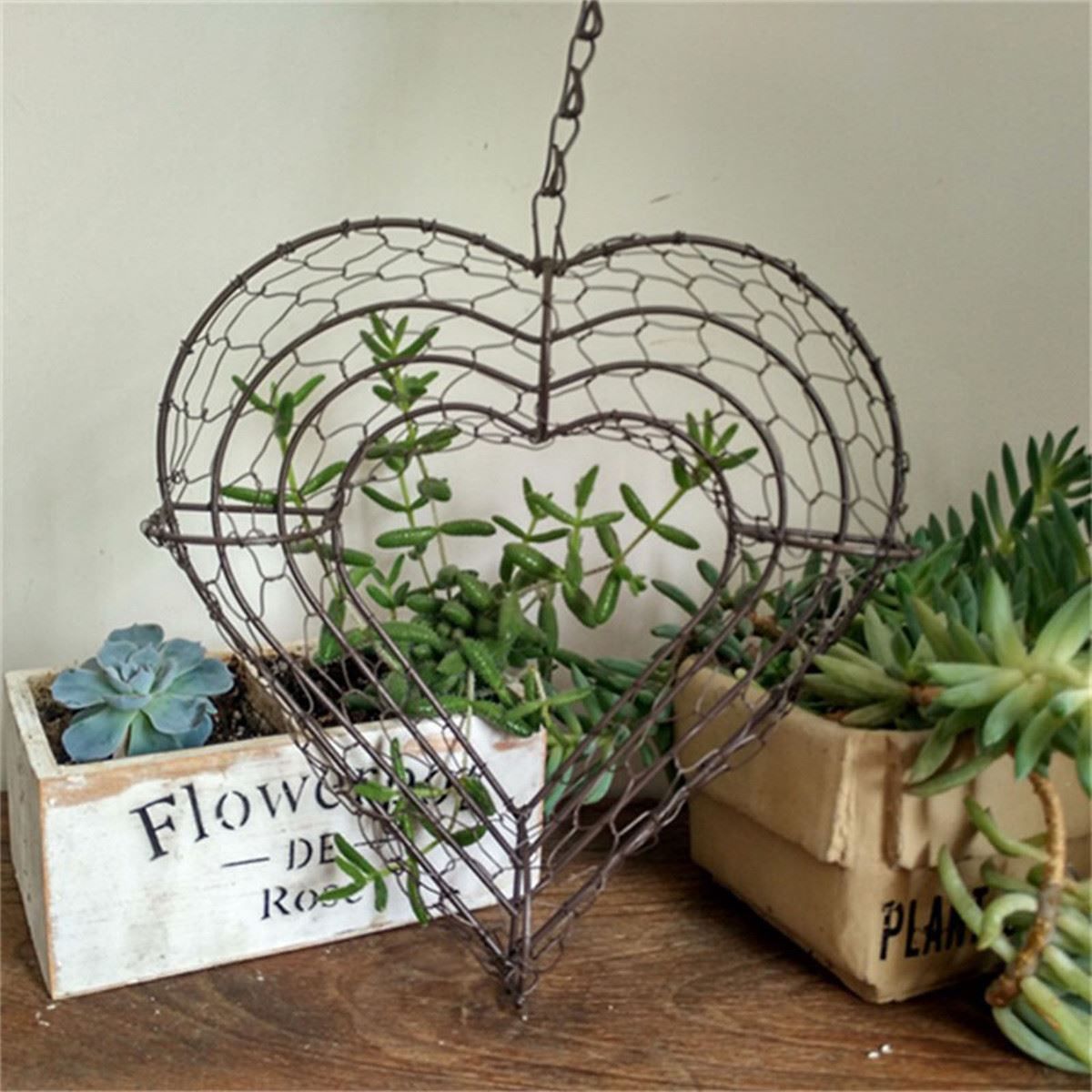 2018 Flower Pot Basket French Provincial Metal Small Stand Set Wall Flower Pot Basket French Provincial Metal Small Stand Set Wall Decoration Silk With Iron