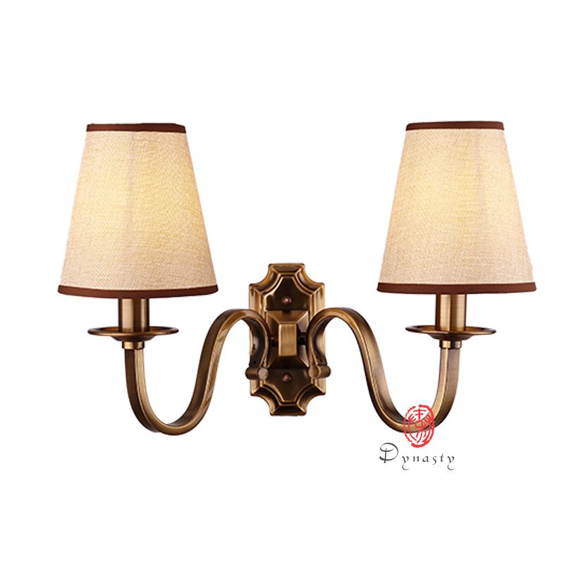 2019 Dynasty Lighting Antique Brass Wall Lights Single Double 2019 Dynasty Lighting Antique Brass Wall Lights Single Double Lamp Decoration Sconce Opera Cinema Restaurant Hotel Bedroom Foyer Free Ship From