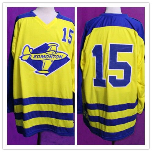 2018 edmonton flyers retro hockey jersey embroidery sewing custom edmonton flyers