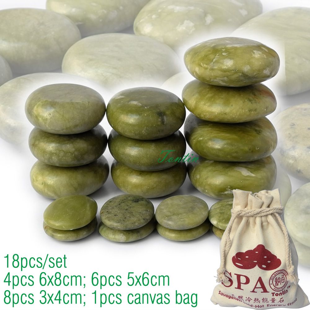 2019 New Green Jade Body Massage Hot Stone SPA With Canvas CE And ROHS