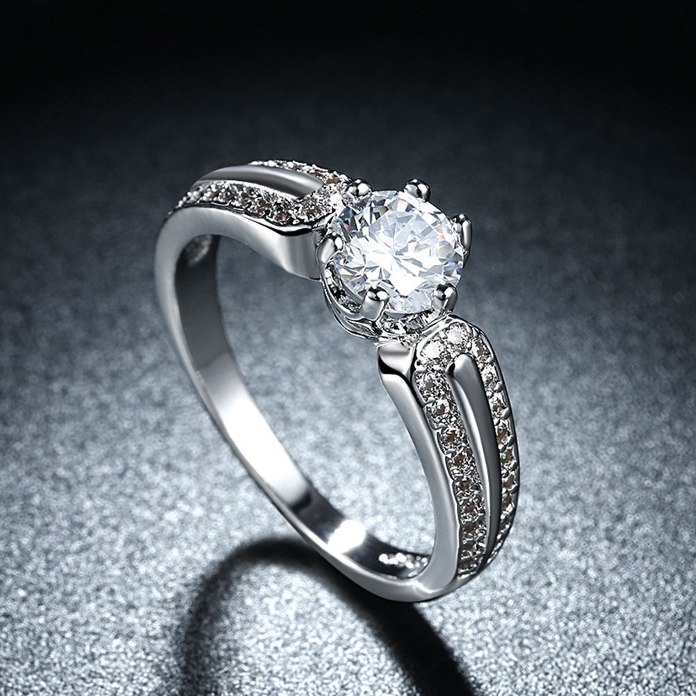 2019 Wedding Ring Series,Women Imitation White Gold Engagement Rings