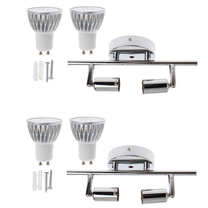 9w Indoor Ceiling Spotlight 2 Lights Modern Decoration Lamps Gu10 Rotatable Turned Swiveled Decorative Room