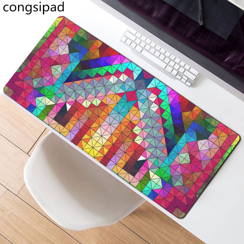 Congsipad Colorful Patches Not Overlock And Edge Mouse Pad Large Big Huge Full Desk Mousepad Mat Point Gifts