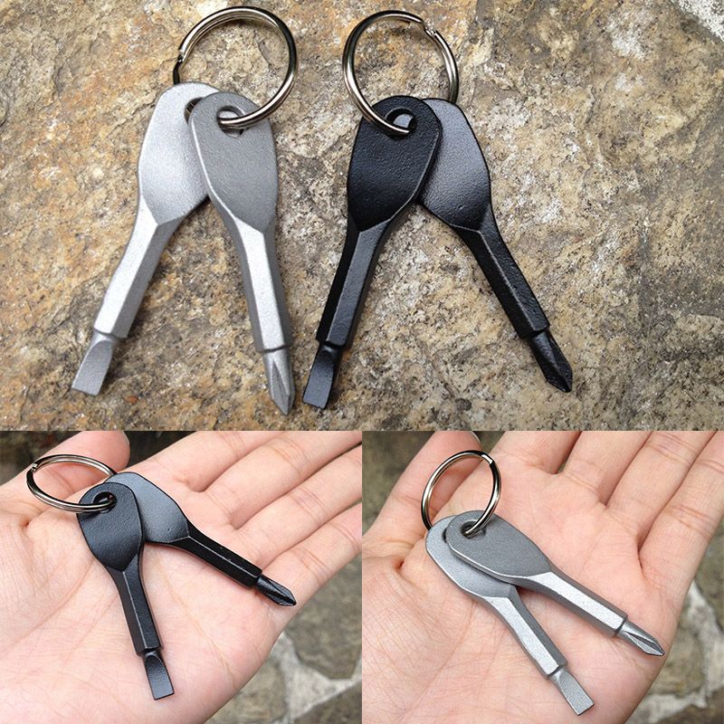 2020 Screwdrivers Keychain Outdoor Pocket Mini Screwdriver Set Key Ring