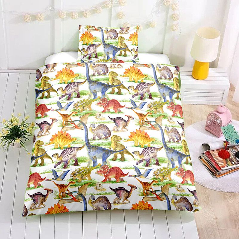 Fanaijia Dinosaur Bedding Sets King Cartoon Kids Duvet Cover Bed 3d Fanaijia Dinosaur Bedding Sets King Cartoon Kids Duvet Cover Bed 3d Print Bedclothes Queen Size Bedline From Elecc