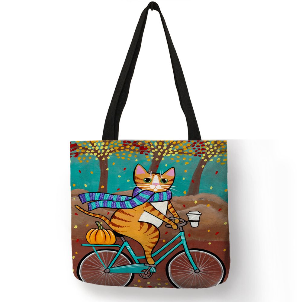 personalized kitty cat tote