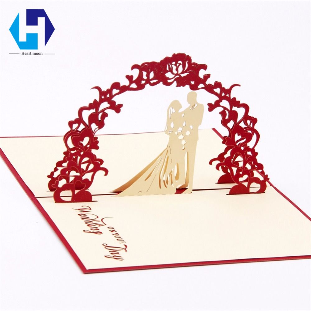 valentines day 3d pop up greeting cards laser cut wedding
