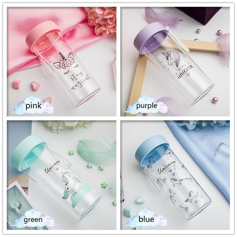 450ml Cartoon Unicorn Water Bottle Baby Shower Drink Botella 450ml Cartoon Unicorn Water Bottle Baby Shower Drink Botella De Agua Party Favors And Gifts For Kids My J Indestructible Bottles