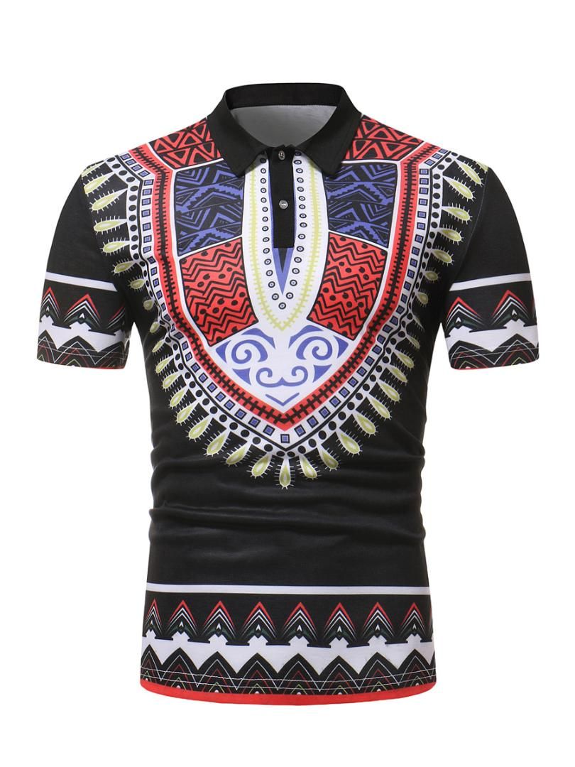 HaoDong Mens African Shirts Print Dashiki Fashion Bronzing Pattern Long Sleeve Tops Blouse