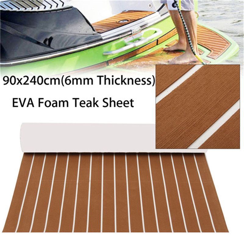 2021 Marine Mat Boat Flooring 47''X94'' 6MM Dark Brown Yacht EVA Boat