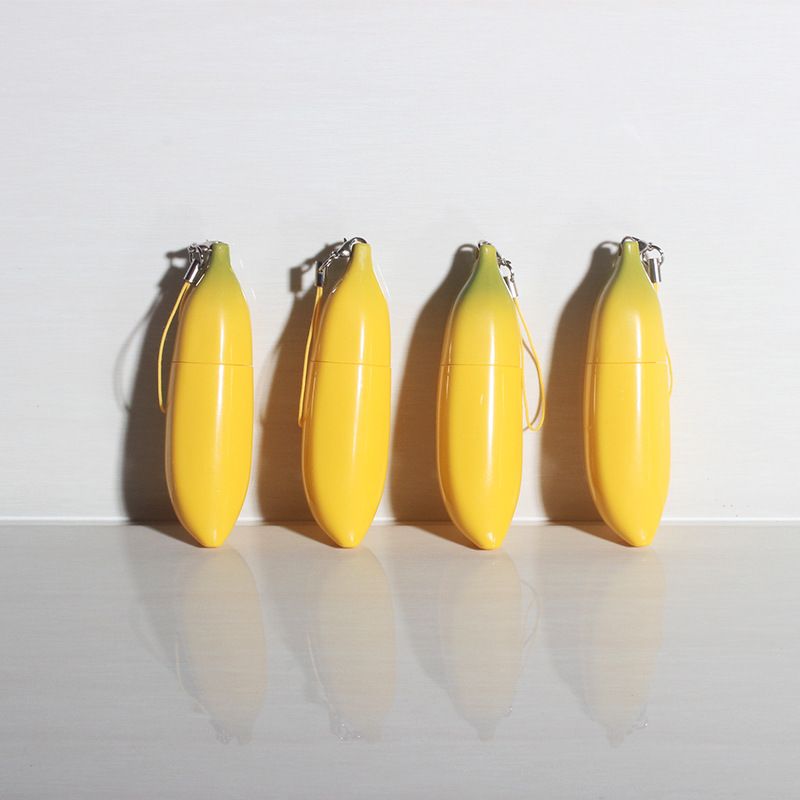 Empty Yellow Banana Lipstick Lip Gloss Tubes Cute Creative Lip Balm