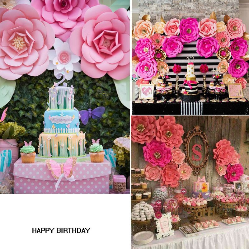 2019 20cm DIY  Paper Flowers Backdrop Decor  Hen  Party  Kids 