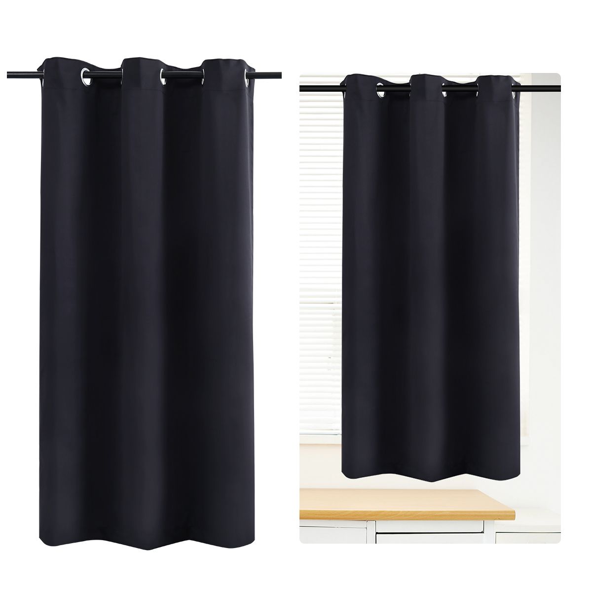WINOMO Blackout Curtain Room Darkening Thermal Insulated Grommet WINOMO Blackout Curtain Room Darkening Thermal Insulated Grommet