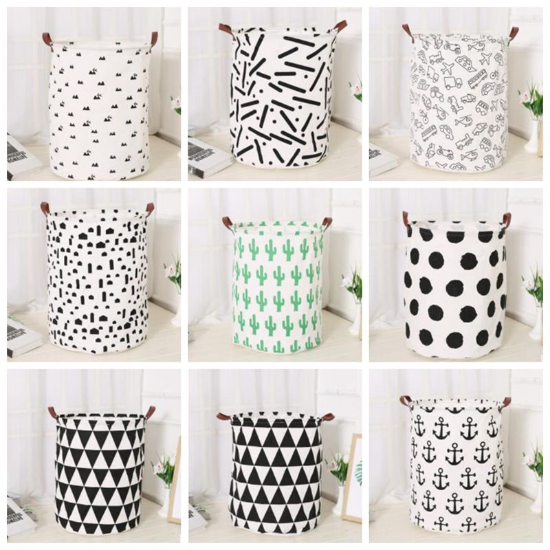 2018 Toy Storage Baskets Ins Canvas Bags Cactus Printed Bins 2018 Toy Storage Baskets Ins Canvas Bags Cactus Printed Bins Bucket Clothing Organizer Kids Room Laundry Bag 9 Designs Yw459 From Bling World