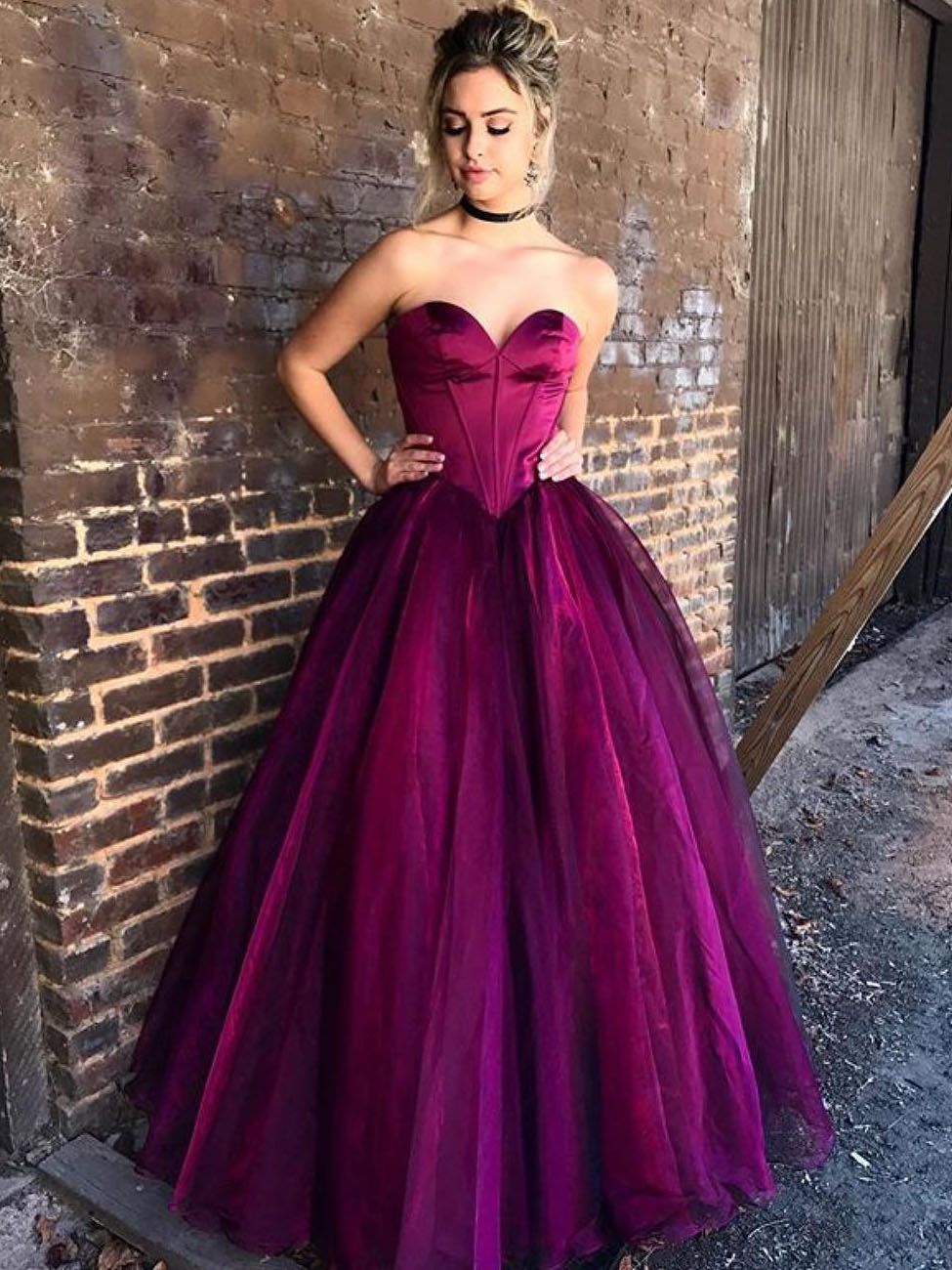 robe de bal mauve