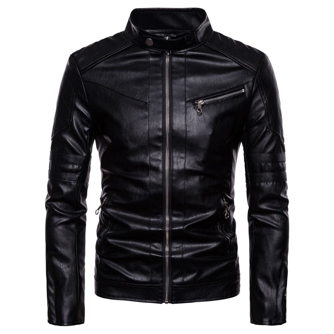 Mens Leather Jacket Motorcycle Clearance Young Men Slim Fit Zipper Blazers For Boys Us Fashion Style Plus Size S 2xl