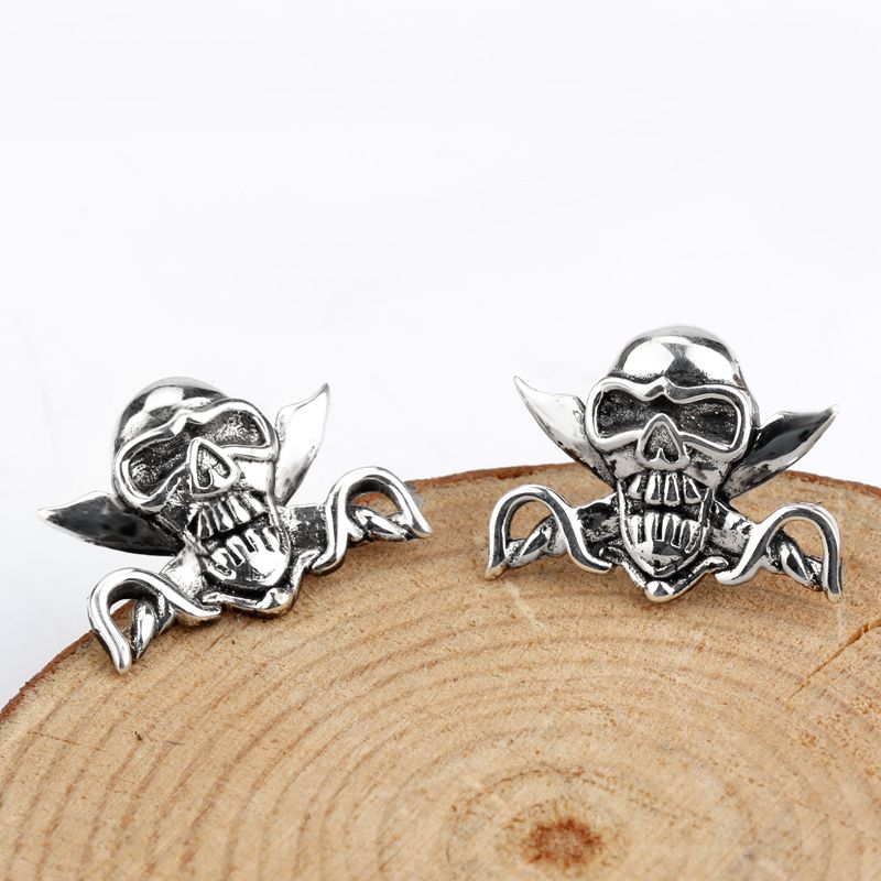 skull mens earrings