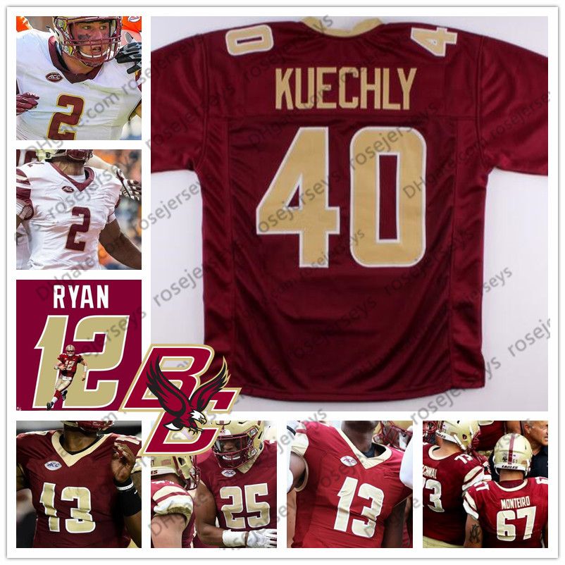 2018 NCAA Boston College Eagles 40 Luke Kuechly 90 BJ Raji 7 Matt