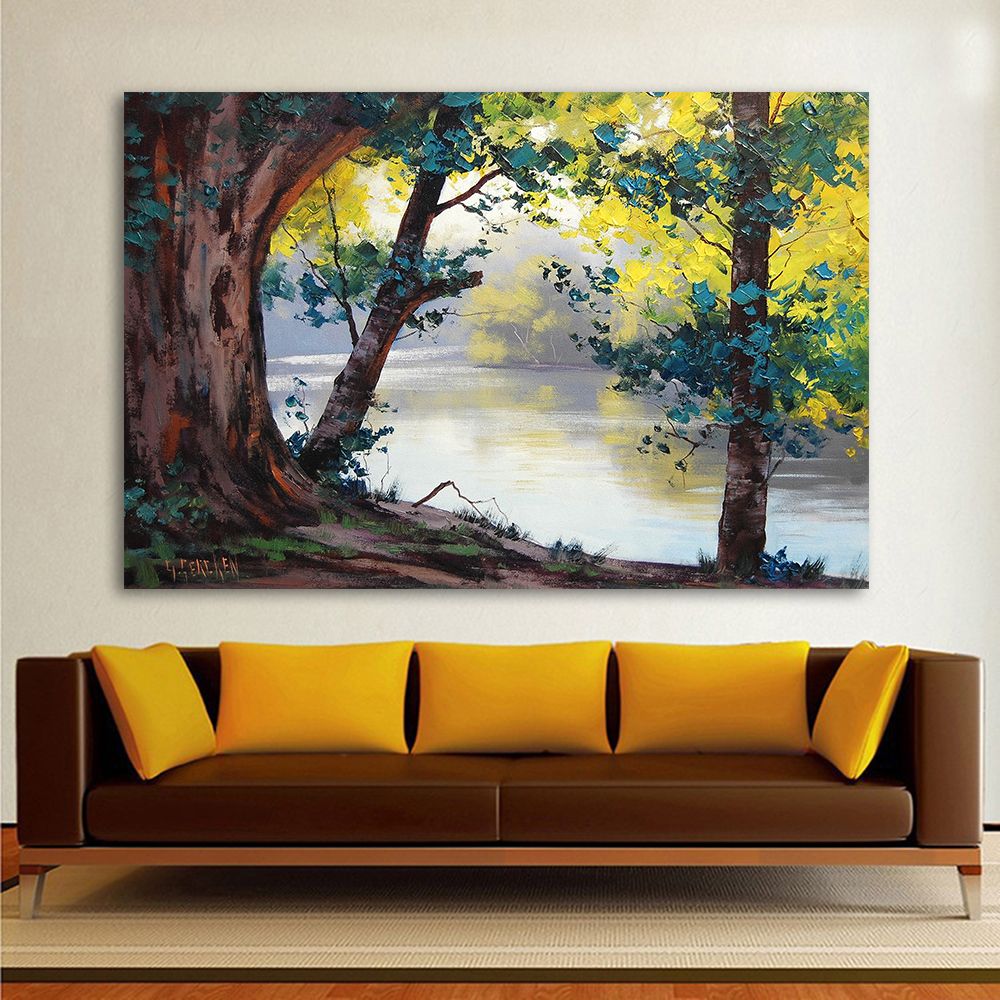 Satin Al Manzara Boyama Ev Dekor Duvar Resimleri Icin Oturma Odasi