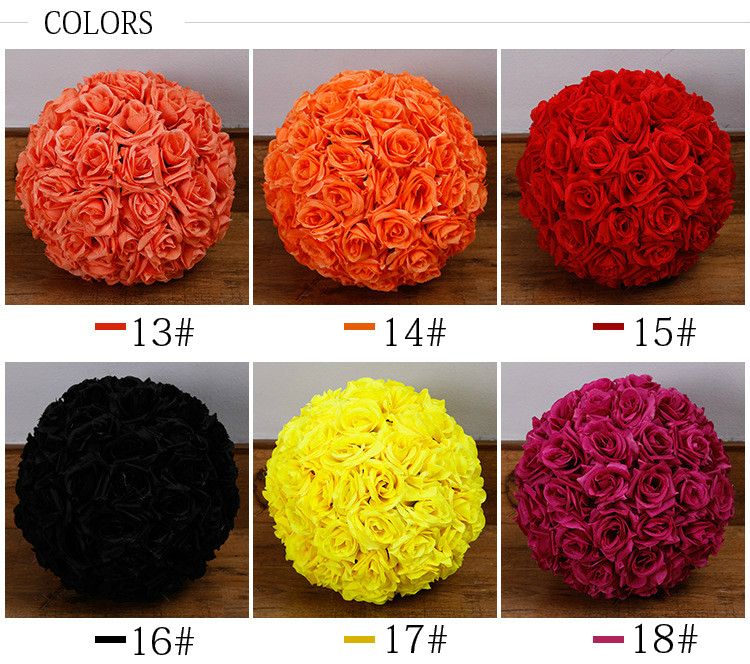 Großhandel Rose Kugeln Hochzeit Seide Pomander Küssen Ball Blume Ball Dekorieren Blume Künstliche Blume Für Hochzeit Garten Markt Dekoration Von