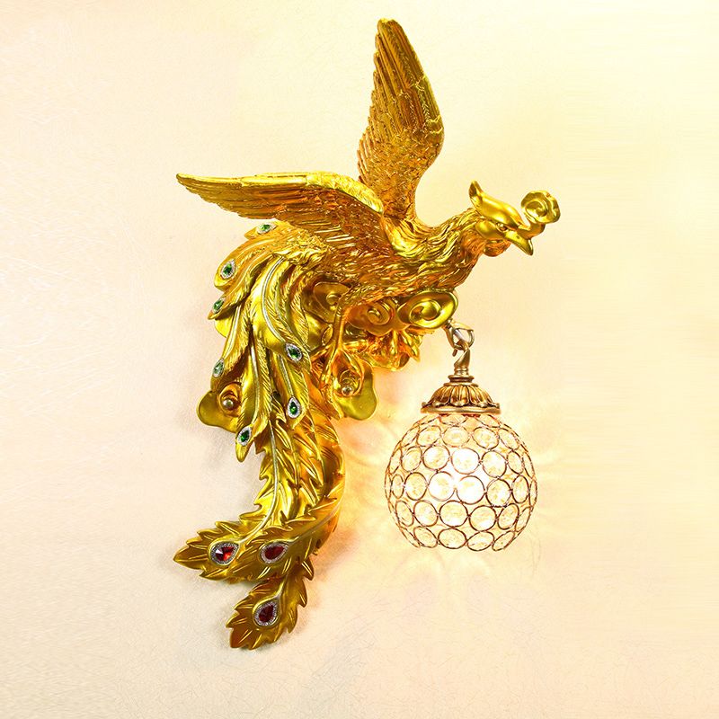 2018 Modern Led Bar K9 Crystal Gold Dragon Phoenix Wall Lamp 2018 Modern Led Bar K9 Crystal Gold Dragon Phoenix Wall Lamp Lighting Fixture Resin Sconce For Bedroom Corridor G717 From James19198