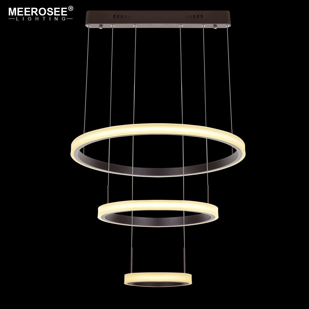 Compre Moderno LED Luces Colgantes 3 Anillos Circulares Lámpara