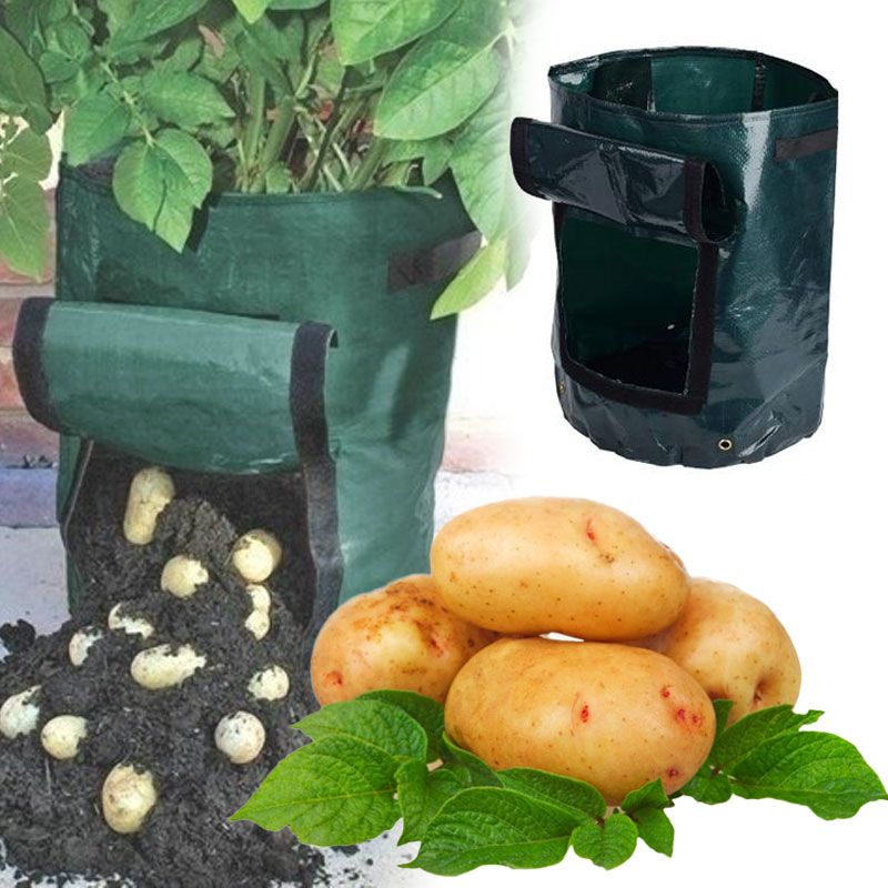 2020 AGI 164 Potato Planter Bags For Growing Potatoes Outdoor Vertical Garden Hanging Open Style