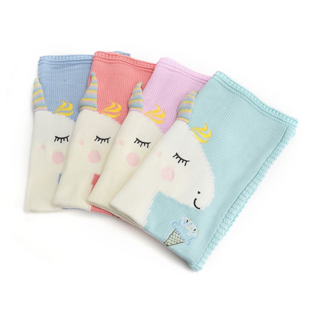 unicorn icecream pattern knitted