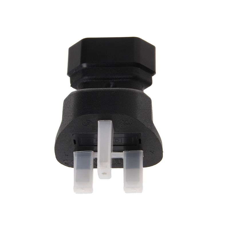 UK 3 Pin Male To EU 2 Pin Female Socket Adapter Wall AC Power Plug 
