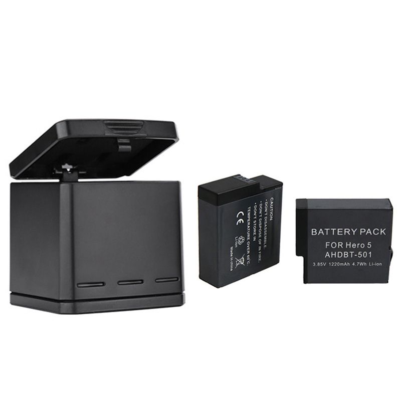 3 Way Charger Battery Charging Storage Box Carry Case+ Rechargeable