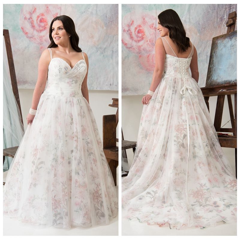 Floral Print Wedding Dress