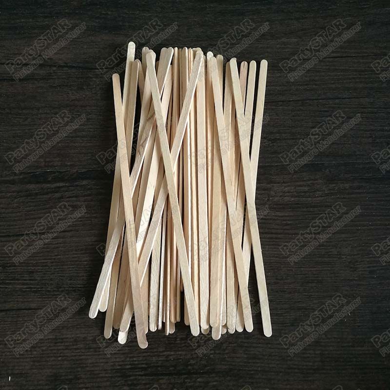2021 Wooden Stirrers 140 190 Mm Disposable Natural Wood Coffee THICK ...
