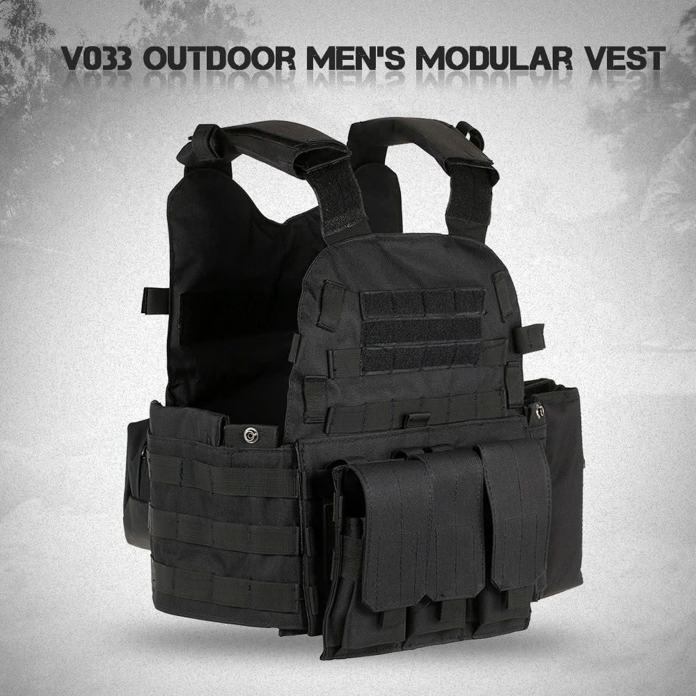 Gilet De Chasse Modulaire Pour Hommes Chargement De Gilet Tactique Pour Le Transporteur De Combat Sur Le Terrain Camouflage Molle Combat Assault Plate