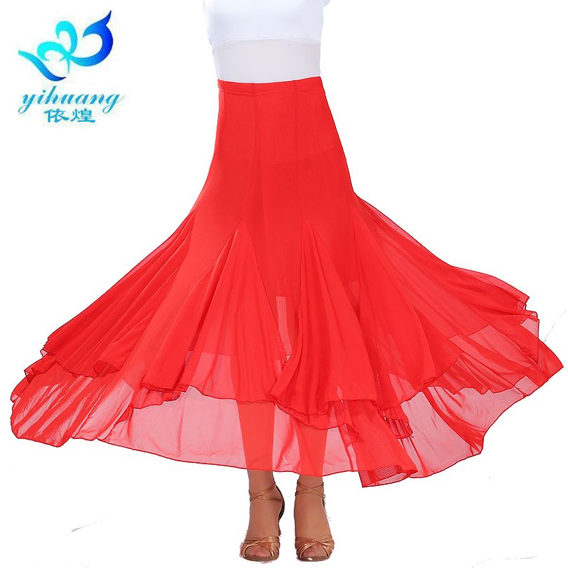 Ballroom Flamenco Waltz Dance Costume Long Skirts Big Swing Modern Standard Tango Dancer Elegant Dress Outfits