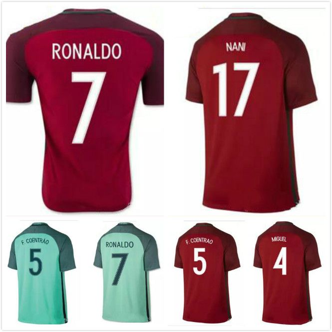 16 17 Best Quality Portugal Soccer Jersey 2016 2017 RONALDO NANI