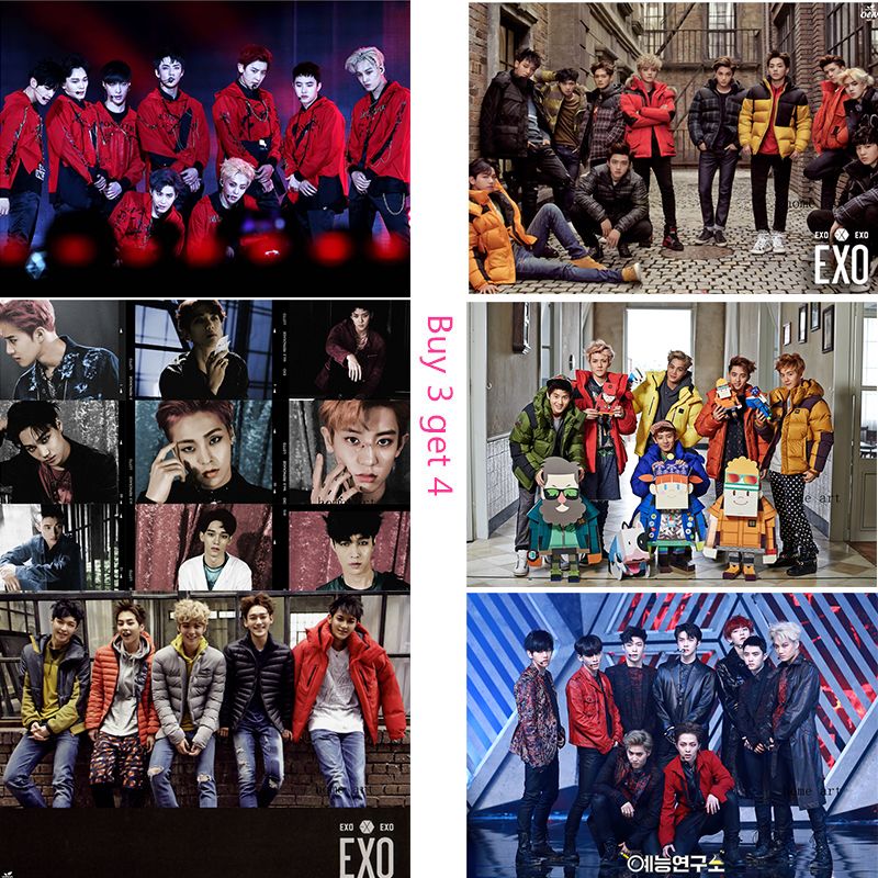 Exo Korean Band Posters Wall Stickers Decoration Good Quality Prints