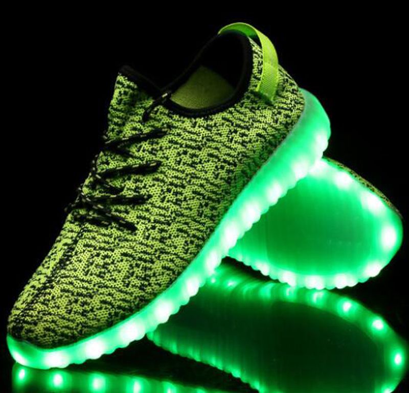 green light up shoes