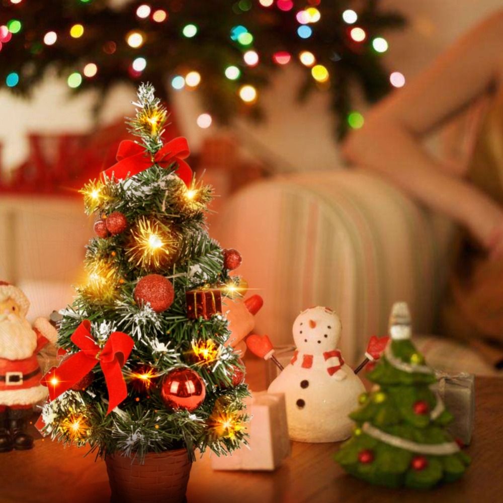 battery powered luxury tabletop christmas tree mini artificial tabletop christmas decorations