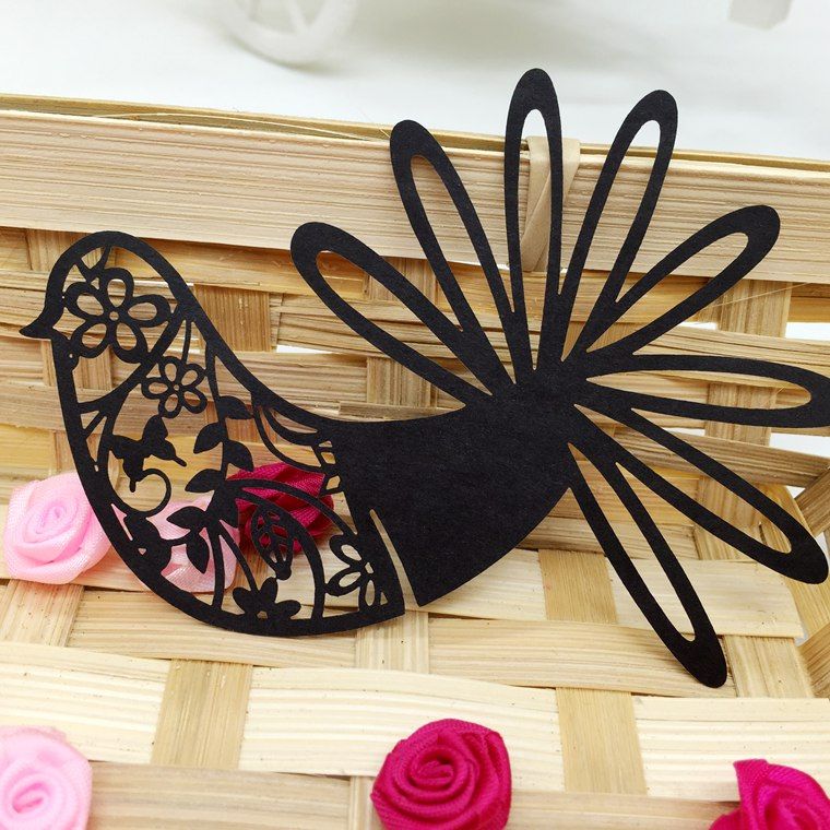 Wedding Name Cards With Bird Paper Cutting Seating Cards For Party