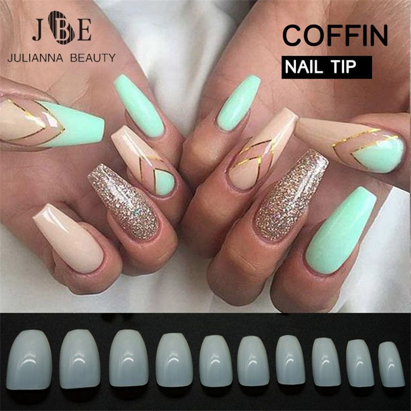 Designer Tips New Design Coffin Tips Long Clear False Nails ABS Designer Tips New Design Coffin Tips Long Clear False Nails ABS Artificial Full Cover Fake Nails DIY Acrylic Nail How To Remove False Nails Acrylic Nail ... - Designer Tips New Design Coffin Tips Long Clear False Nails ABS