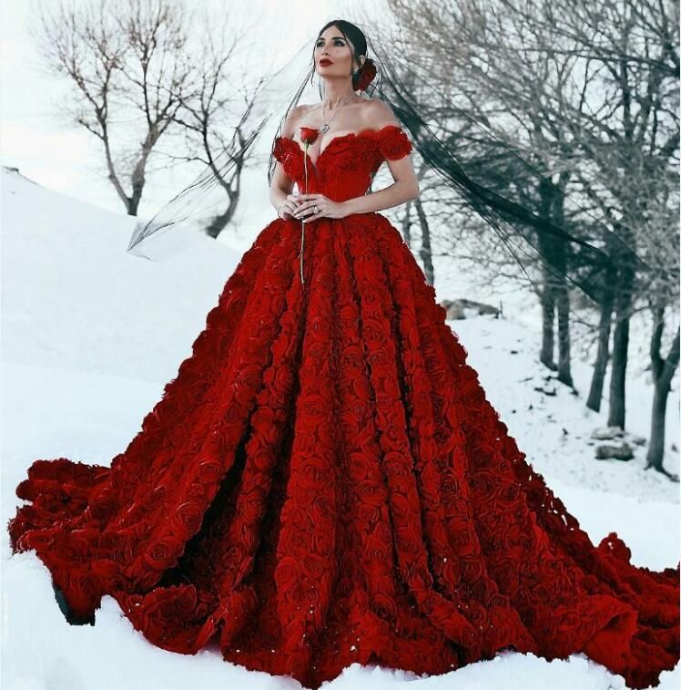 red roses dress