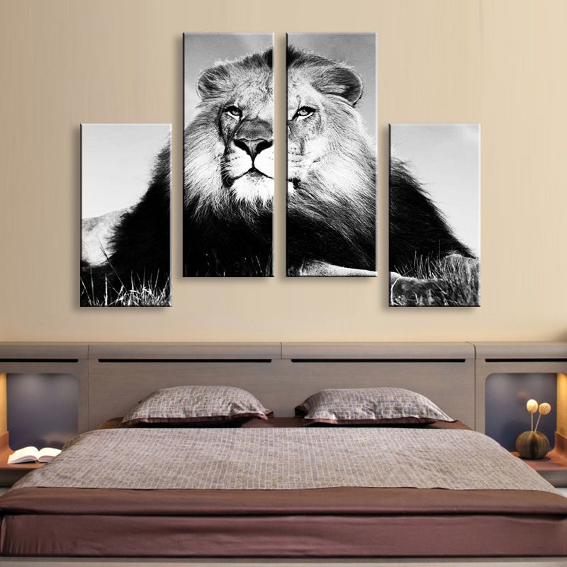 2020 Painting Calligraphy Lion Canvas Poster Wall Art Living Room Restaurant Bedroom Decorative Paintings Pl4 009 From Chc1103 9 77 Dhgate Com