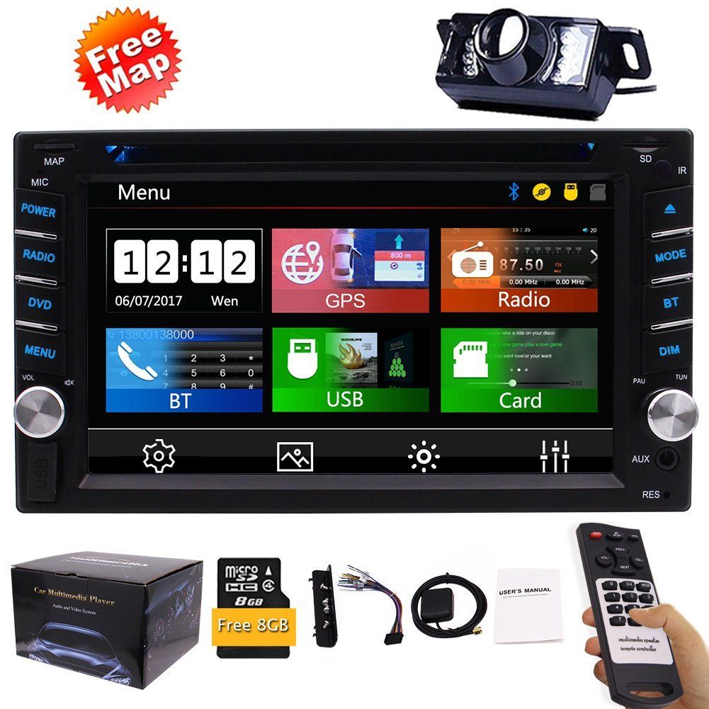 2020 Backup Camera+Double Din Car Stereo DVD Player GPS Navigation
