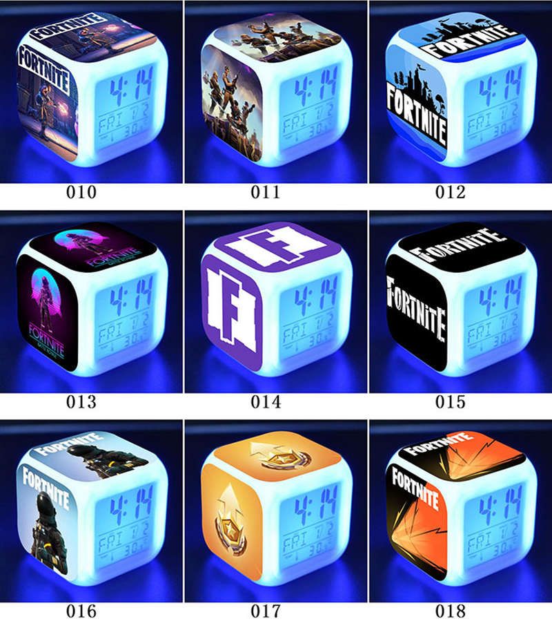Grosshandel 30 Styles Fortnite Battle Royale Wecker Mit Led Licht - grosshandel 30 styles fortnite battle royale wecker mit led licht digitale nacht elektronische action figure spielzeug fur kinder party geschenk 10 stucke