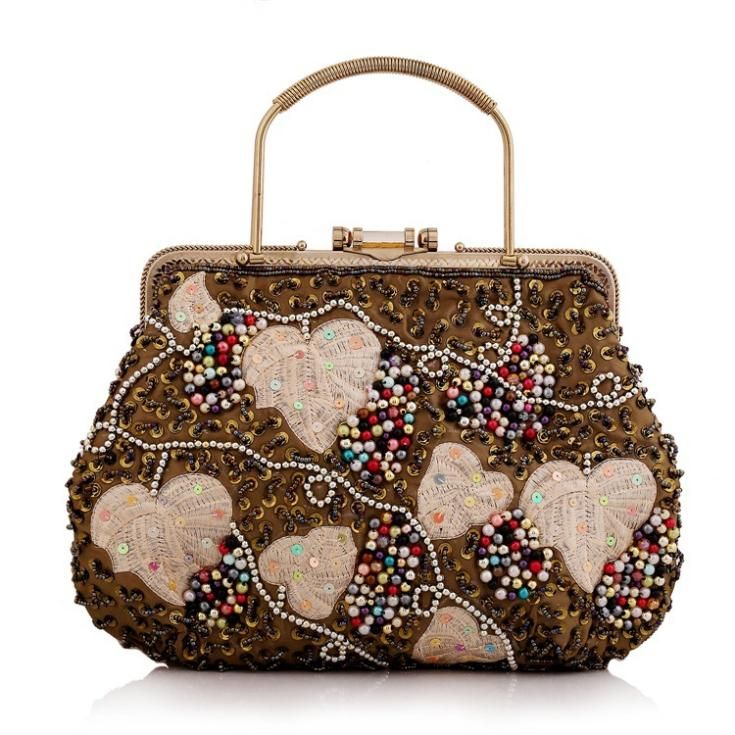 Wholesale New Handbag Retro Baroque Style Women&#39;S Handbags Vintage Beaded Ladies Evening Bag ...