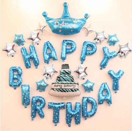 acheter garcon d anniversaire decoration idees joyeux anniversaire lettre ballons kit enfants partie prince baby shower centrepieces decoration fournitures - idee deco anniversaire fortnite