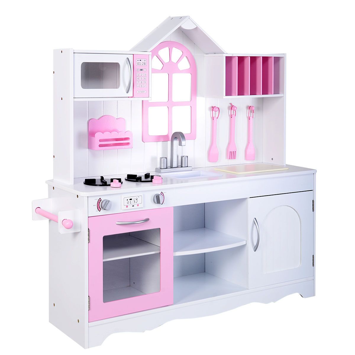Goplus Kinder Holz Küche Spielzeug Kochen Pretend Play Set Kleinkind Holz Spielset Neu Goplus Kinder Holz Küche Spielzeug Kochen Pretend Play Set Kleinkind Holz Spielset Neu